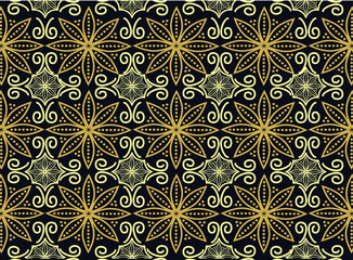 Indonesian batik motif with a very distinctive plant pattern. Exclusive vector for design