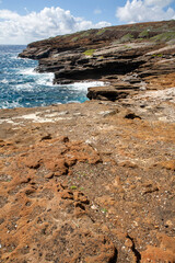 Fototapeta na wymiar Coastline on Oahu Island, Hawaii.