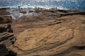 Coastline on Oahu Island, Hawaii.