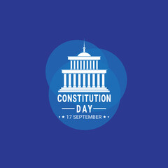 17 september. United States Constitution Day. Logo design and calligraphy. Can be used for greeting cards, posters, banners.