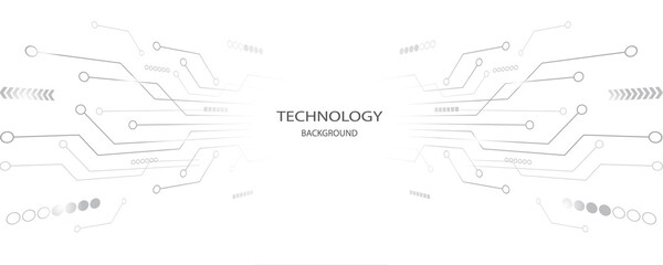 Abstract technology background circle geometry decoration, science and technology white background