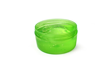 aloe vera gel on a white background