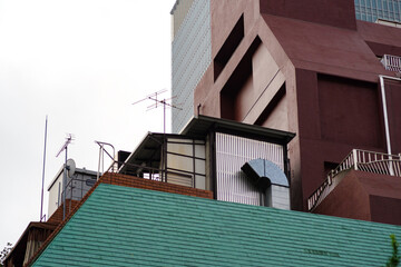東京、赤坂の住宅街、繁華街の風景