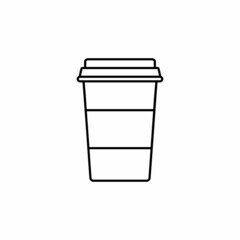 cup drink icon, drink packaging icon, drinkpot icon, vector sign symbol