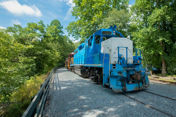 Train arriving at Nantahala Outdoor Center, North Carolina	
