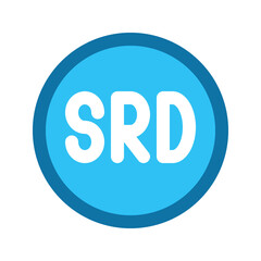 Illustration vector graphic icon of Suriname Dollar currency. Filled line style icon. Vector illustration isolated on white background. Perfect for website or application design.