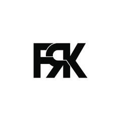 frk initial letter monogram logo design