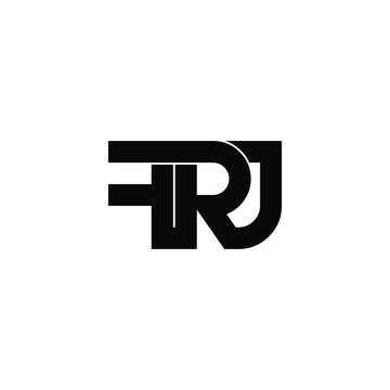 frj initial letter monogram logo design