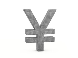 Obraz premium Concrete yen symbol