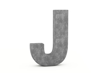 Concrete letter J