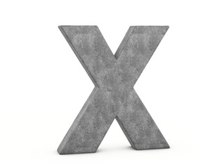 Concrete letter X