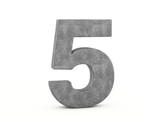 Concrete number five