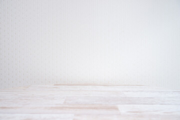 白いナチュラルな木のテーブルと背景