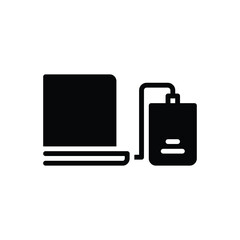 Black solid icon for external