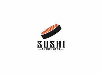sushi logo template in white background