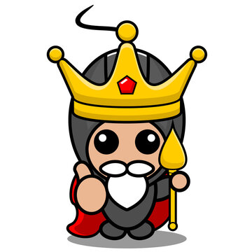 doodle vector cartoon character cute computer mouse mascot costume king