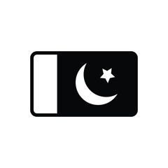 Black solid icon for pakistan
