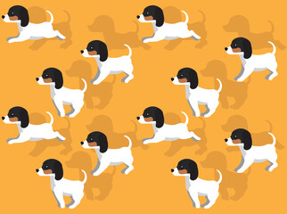 Animal Animation Dog Ariegeois Vector Seamless Wallpaper