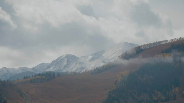 Panoramic time lapse of the rocky mountains, Aspen, Colorado. 