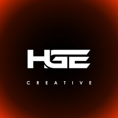 HGE Letter Initial Logo Design Template Vector Illustration
