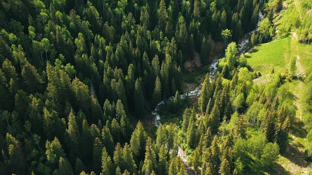 Aerial over the rocky mountains, Aspen Colorado. 