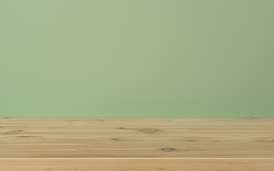 3D Illusration kitchen desk with stage for product display promo or showcase