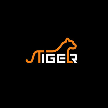 Tiger wordmark, creative logo design.