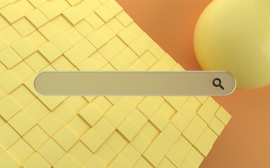 3D Search bar with modern background