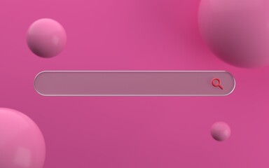 3D Search bar with modern background