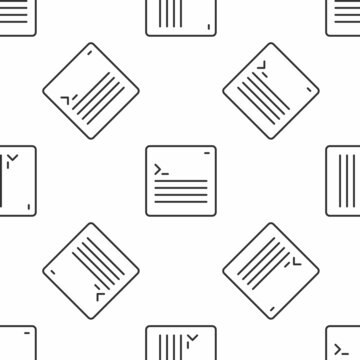 Grey line Software, web developer programming code icon isolated seamless pattern on white background. Javascript computer script random parts of program code. Vector