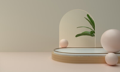 Minimal product pedestal for showcase or promo