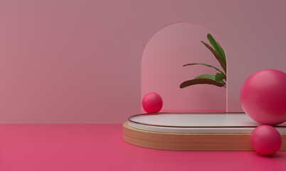 Minimal product pedestal for showcase or promo