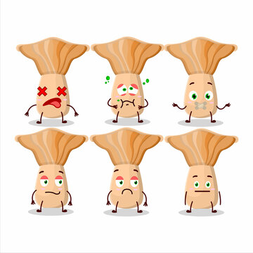 Lactarius cartoon in character with nope expression