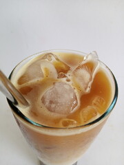 Es kopi gula aren is the most popular drink today in Indonesia closeup