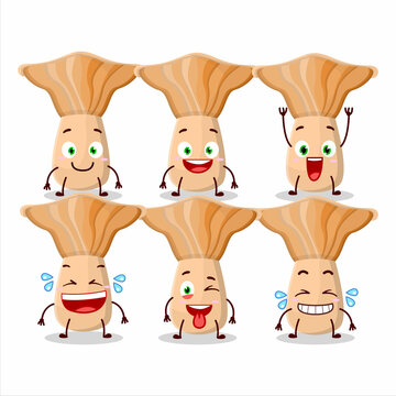 Cartoon character of lactarius with smile expression