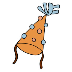 Christmas Birthday-Party-Hat flat color illustration for web, wedsite, application, presentation, Graphics design, branding, etc.