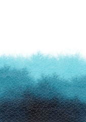 Abstract marine blue watercolor background with oriental ocean wave texture for decoration on sea and summer holiday.