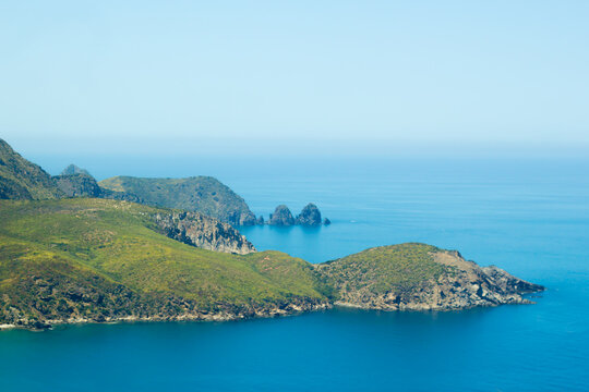 A large gorgeous view of a the algerian coast and the huge 2 brothers rocks ( Seraidi - Annaba )