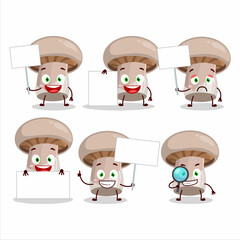 Portobelo cartoon in character bring information board