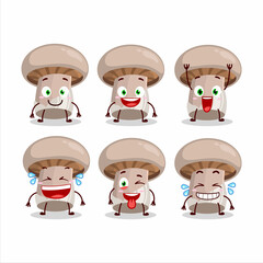 Cartoon character of portobelo with smile expression