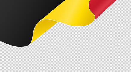 Waving flag of Belgium   isolated  on png or transparent  background,Symbol  Belgium ,template for banner,card,advertising ,promote, vector illustration top gold medal sport winner country