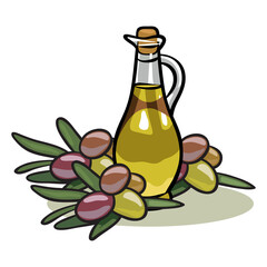 Fresh Olive oil and fruits1