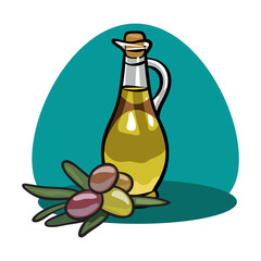 Olive fruit with olive oil1