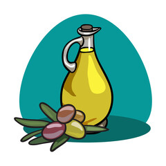 Olive fruit with olive oil2