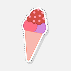 Ice cream sticker