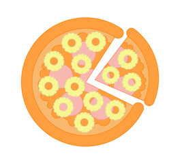 Pizza with ham