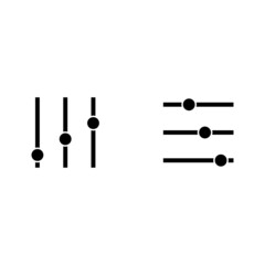 adjustment music line vector icon