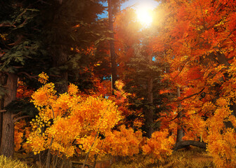 3D Autumn Forest