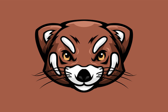 Red Panda Head Logo 