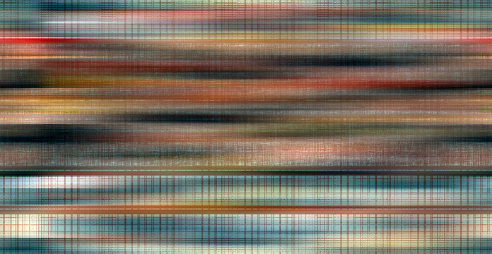 Shibori dyed all over horizontal stripes line print.Blurry silk moody tie dye texture background. Rustic  irregular bleeding seamless pattern.  ombre distorted watercolor effect for silk, scarf, rug
